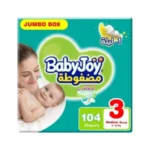 بيبي جوي حفاضات (3) صندوق 104 حفاضة