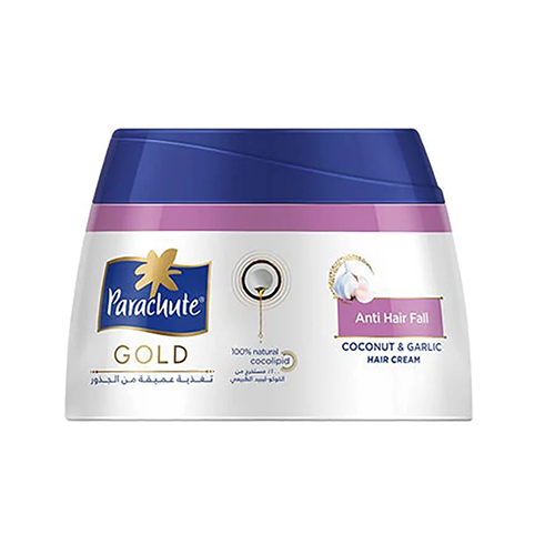 Parachute Gold Anti-Hair Loss Cream with Coconut and Garlic - 140ml باراشوت جولد كريم ضد تساقط الشعر بجوز الهند والثوم - 140 مل - الصورة 1