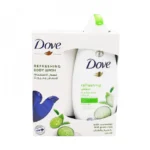 شاور جل دوف مع ليفة بالخيار والشاي الاخضر 250 مل