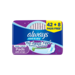 أولويز كول & دراي ماكسي سميكة فوط صحية كبير بالأجنحة - 50 قطعة