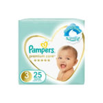 بامبرز حفاضات (3) عناية مميزة 25 حفاضة