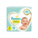 بامبرز حفاضات عناية مميزة مقاس 2 المولود الجديد 3-8 كجم 46 قطعة