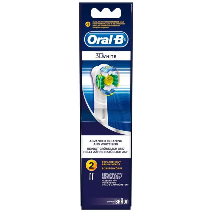 ⁦اورال بى فرشة اسنان غيار ثري دي وايت 2 قطعة⁩ - الصورة ⁦2⁩