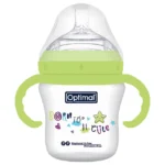 أوبتيمال رضاعة ماميلا بعنق عريض للغاية ومقابض 210 مل - أزرق (G)1091