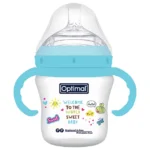 أوبتيمال رضاعة ماميلا بعنق عريض للغاية ومقابض 210 مل - أزرق (B)1091
