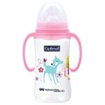 أوبتيمال - رضّاعة أطفال بمقبض - 300 مل - زهري