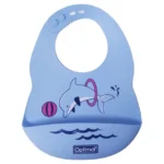 أوبتيمال - مريلة سيليكون سهلة التنظيف - أزرق